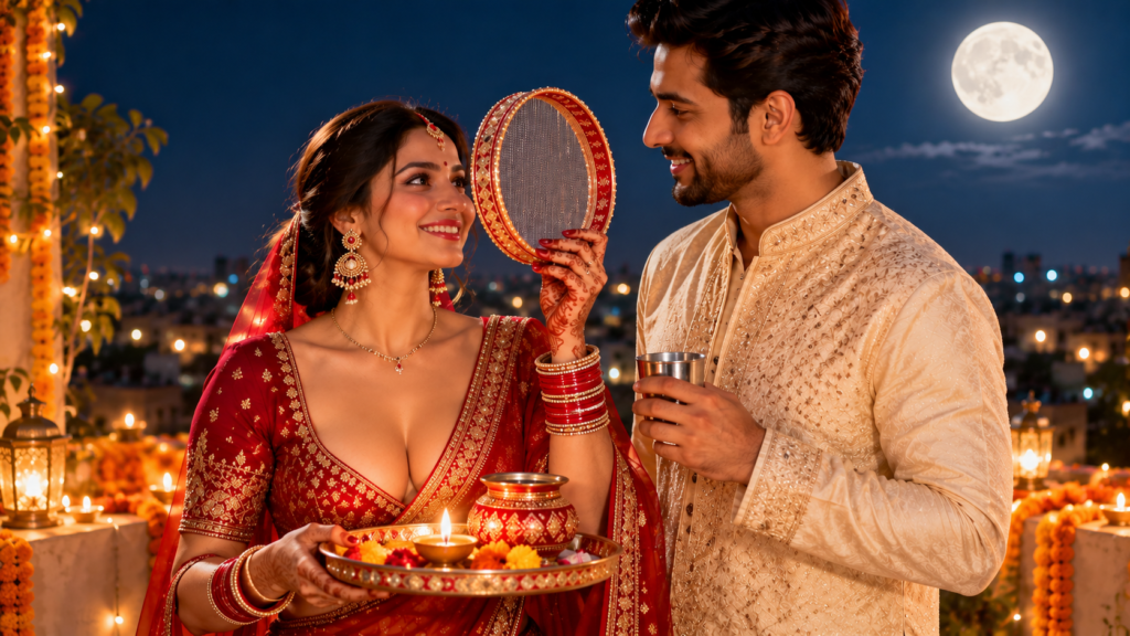 Indian Karwa Chauth celebration