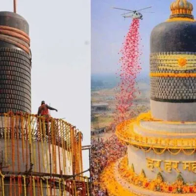 World’s Largest Shiva Linga Installed at Virat Ramayan Mandir, Bihar