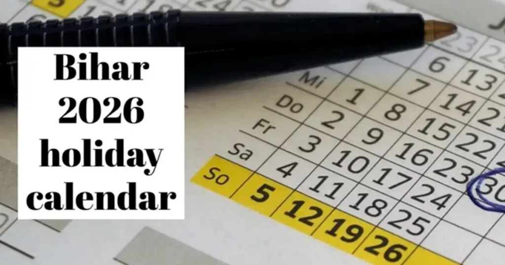Bihar 2026 holiday calendar
